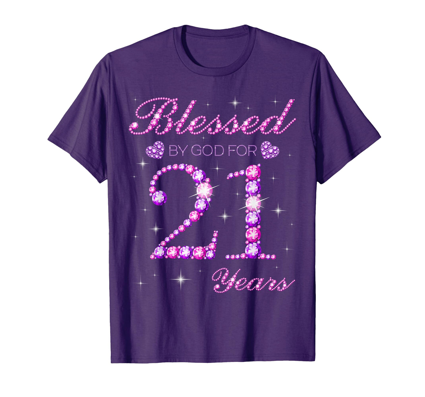 Blessed by God for 21 Years Old 21st Birthday Party T-Shirt