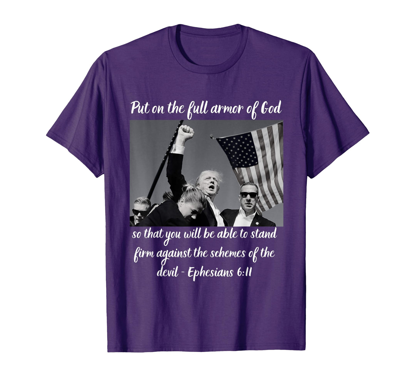 Donald Trump Fist Pump Flag 7 13 T-Shirt