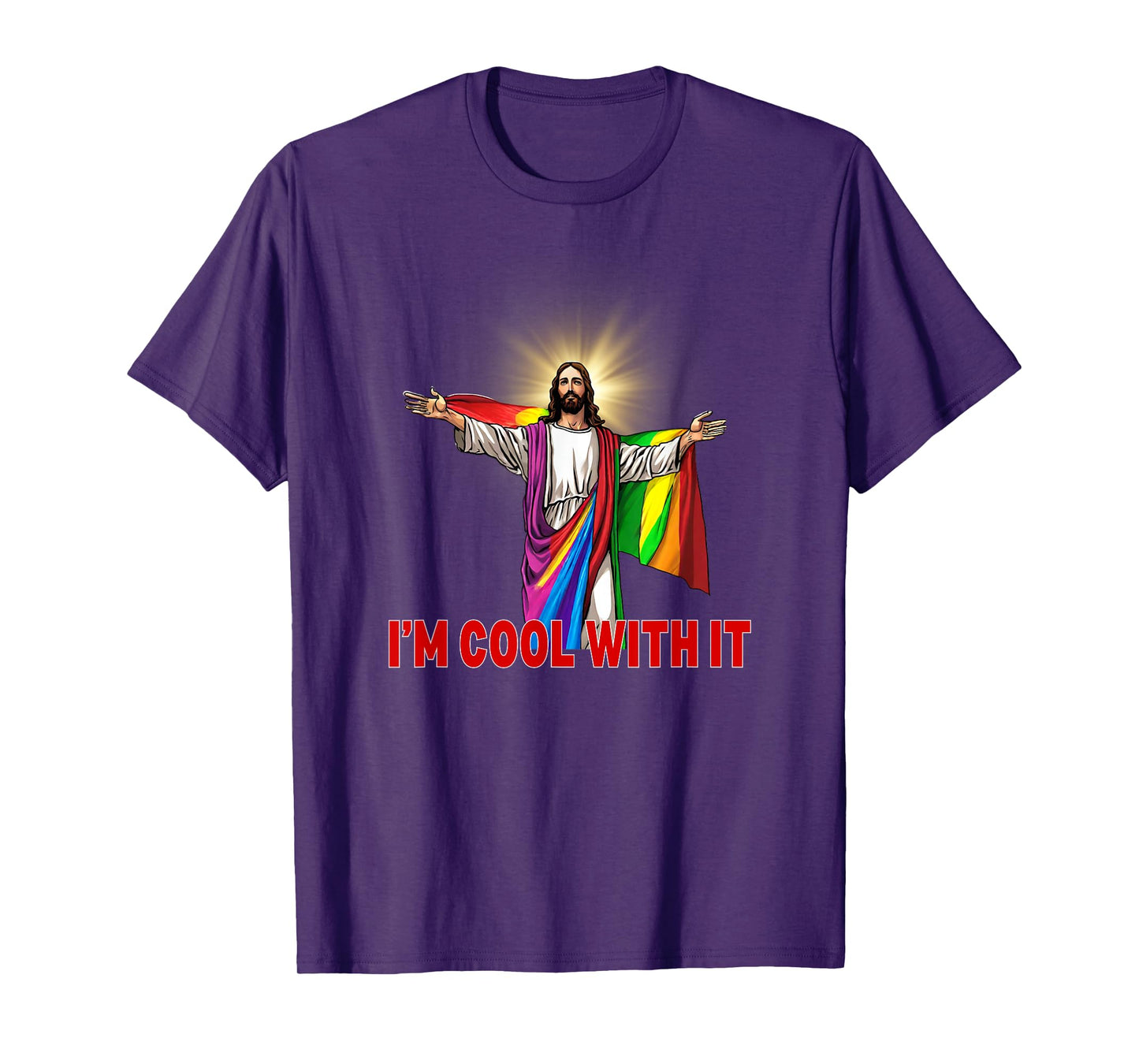 Gay Jesus Cool With It LGBTQ Lesbian Pride T-Shirt