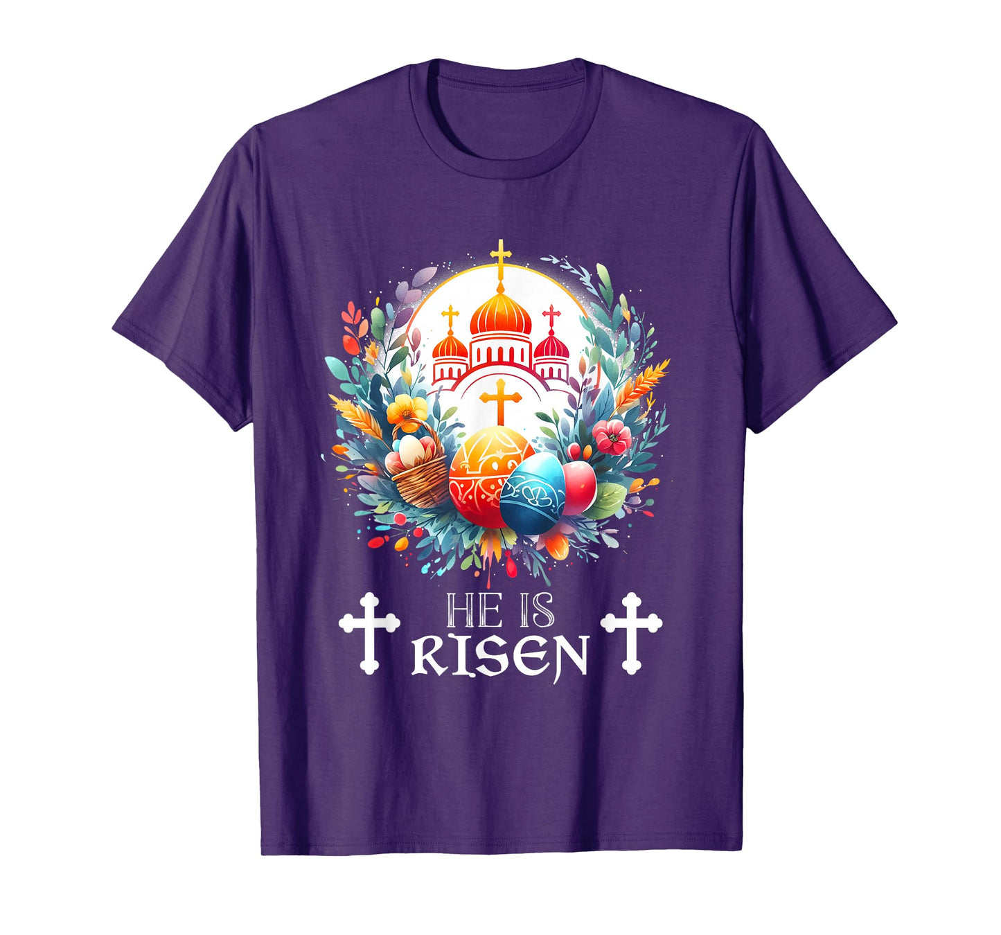 Christ is Risen Russian Greek Eastern Orthodox Pascha Easter T-Shirt