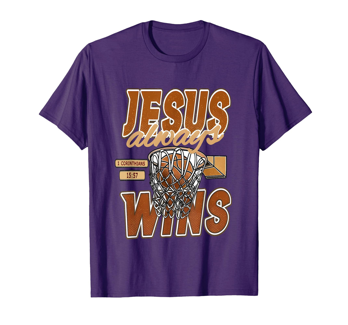 Vintage Jesus Christian Playing Basketball Gift For Men Boys T-Shirt