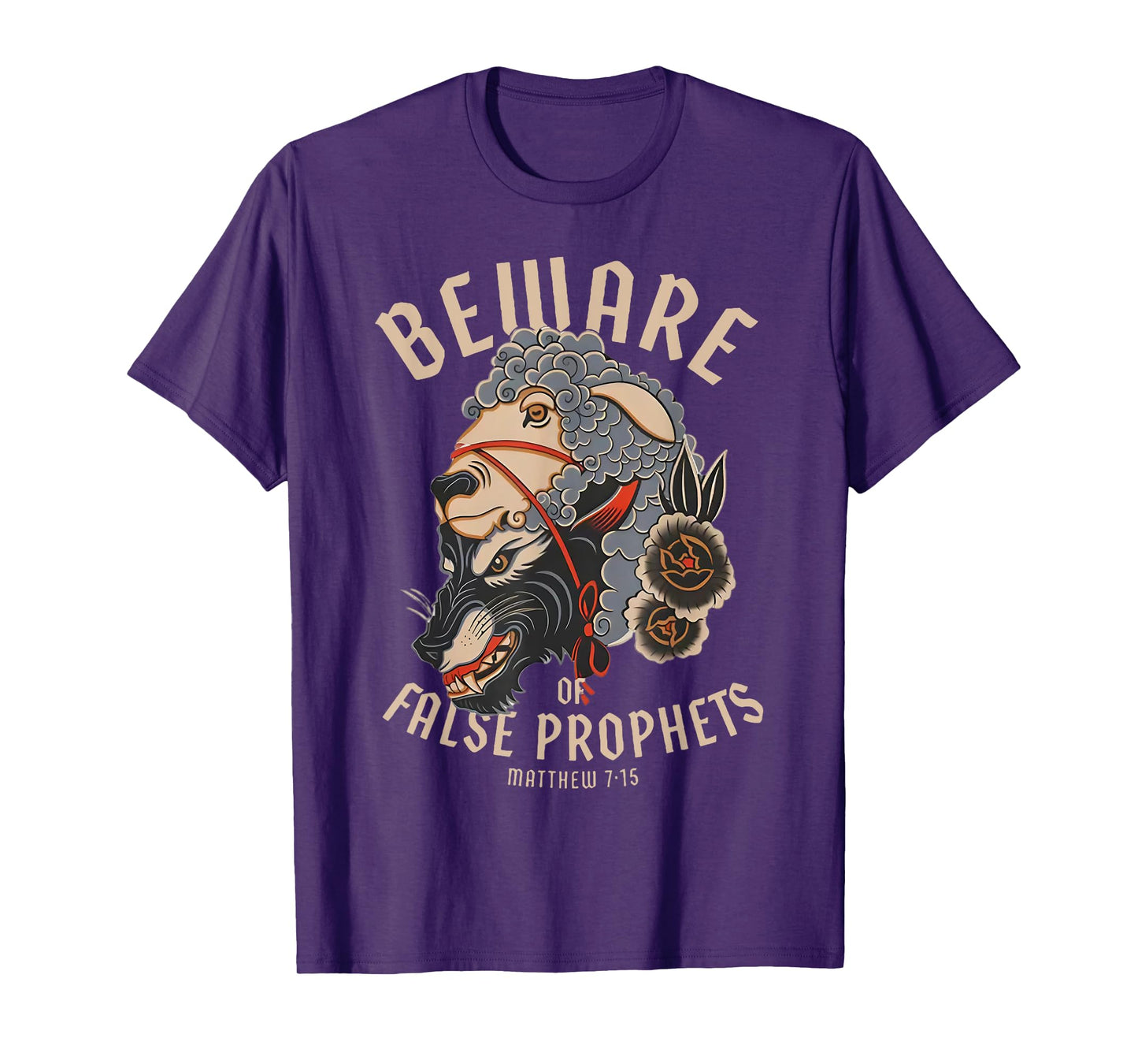 Beware False Prophets Christian Sheep Wolf T-Shirt