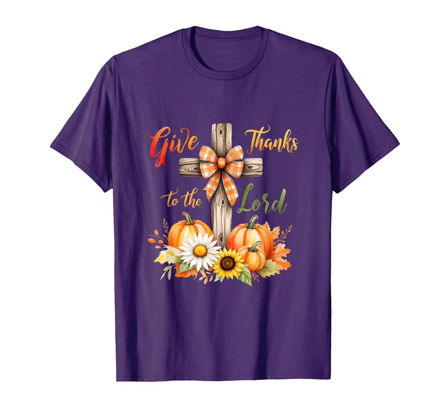 Thanksgiving Coquette Give Thanks to The Lord Fall Pumpkin T-Shirt