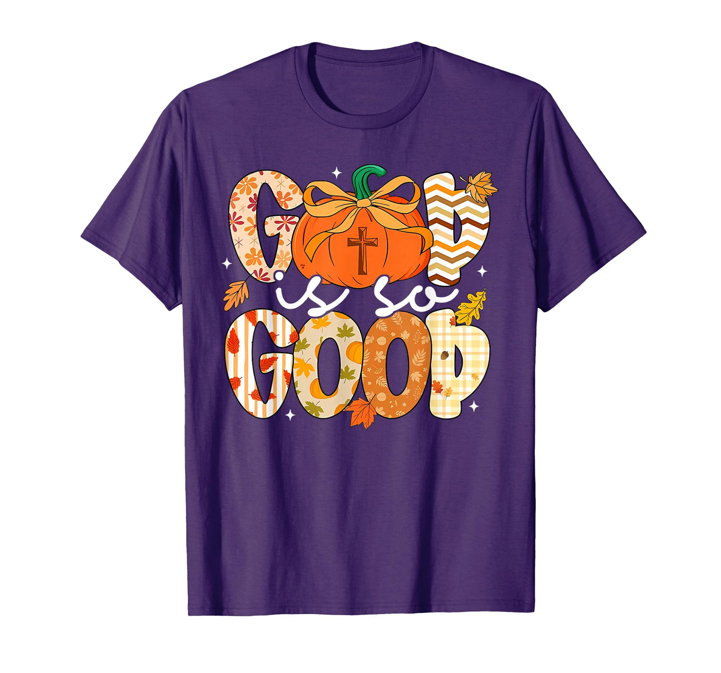 Autumn Pumpkin Christian Thanksgiving Faith God is So Good T-Shirt