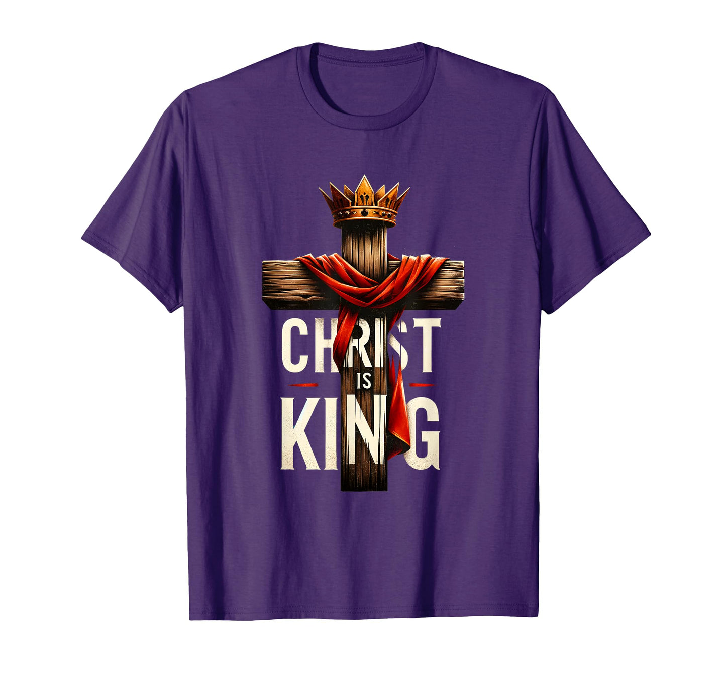 Christ Is King Christian Bible Verse Cross Jesus Lovers T-Shirt