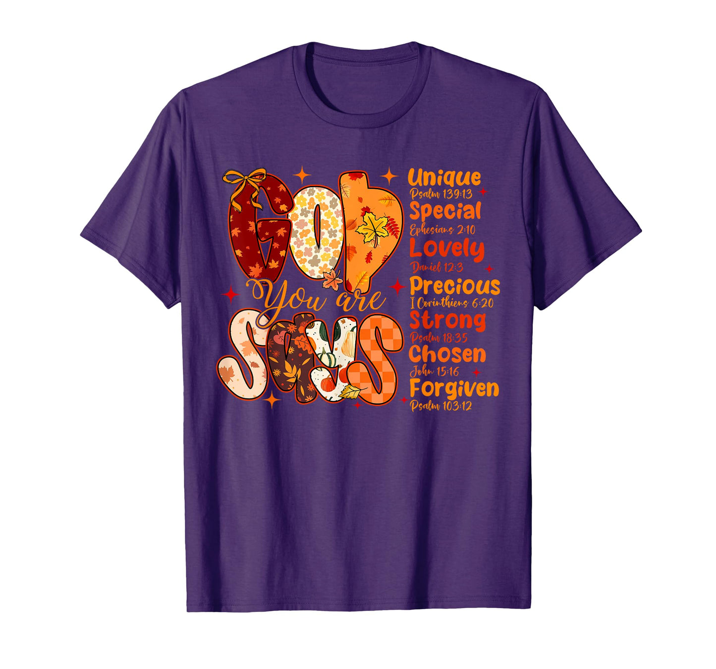 God Says You are Fall Vibes Autumn Religious Christian Women T-Shirt