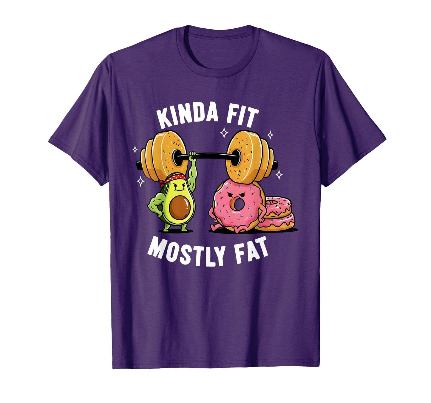 Kinda Fit Mostly Fat Funny Gym Workout Sarcastic Fitness Men T-Shirt