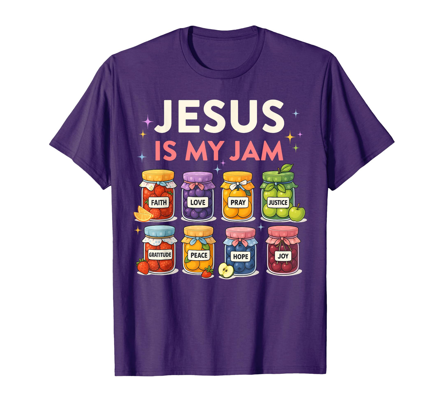 Jesus Is My Jam Cute Faith Fruit Christian Mom Women T-Shirt