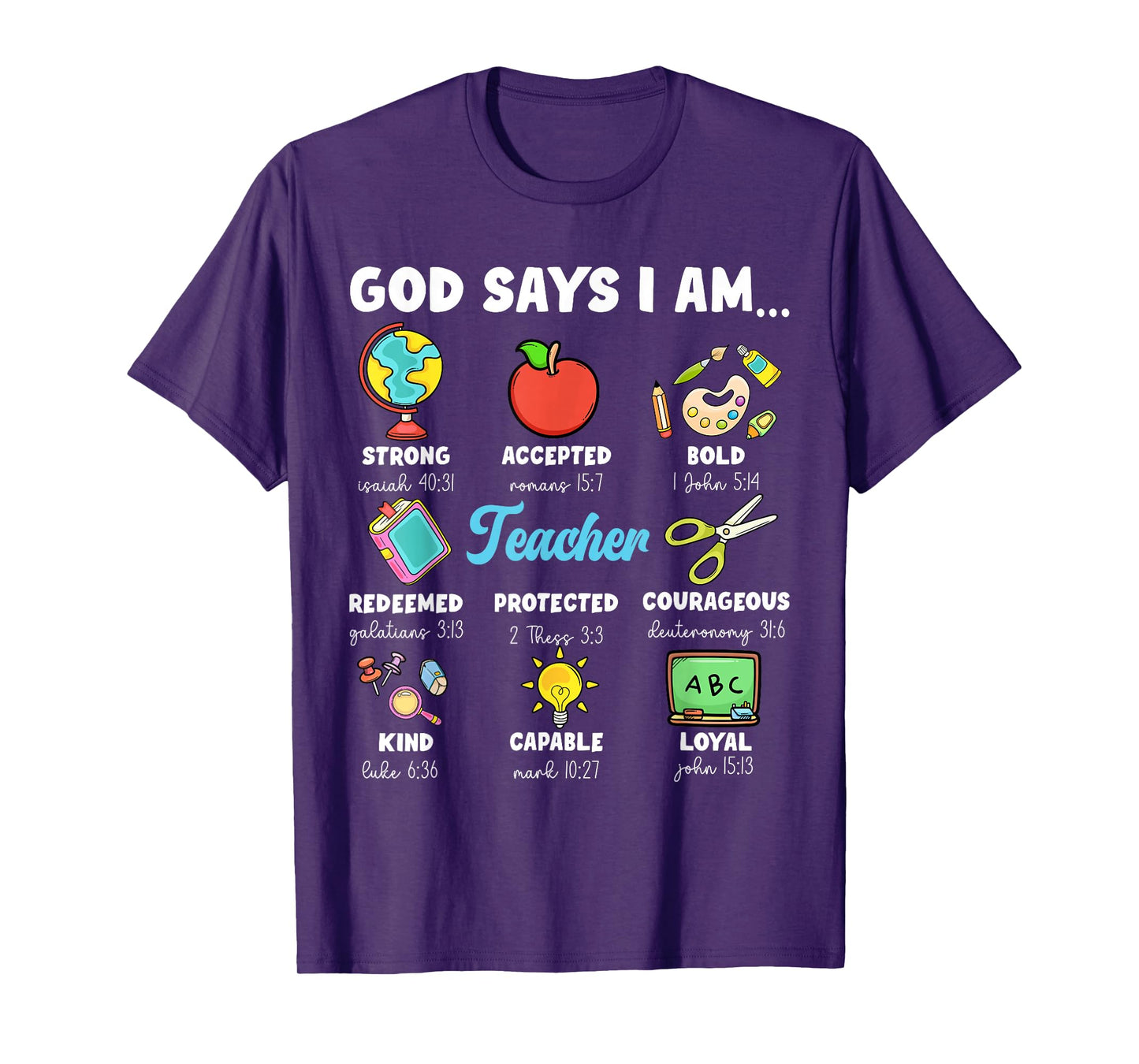 God Says I'm Teacher Christian Back To School Religious T-Shirt