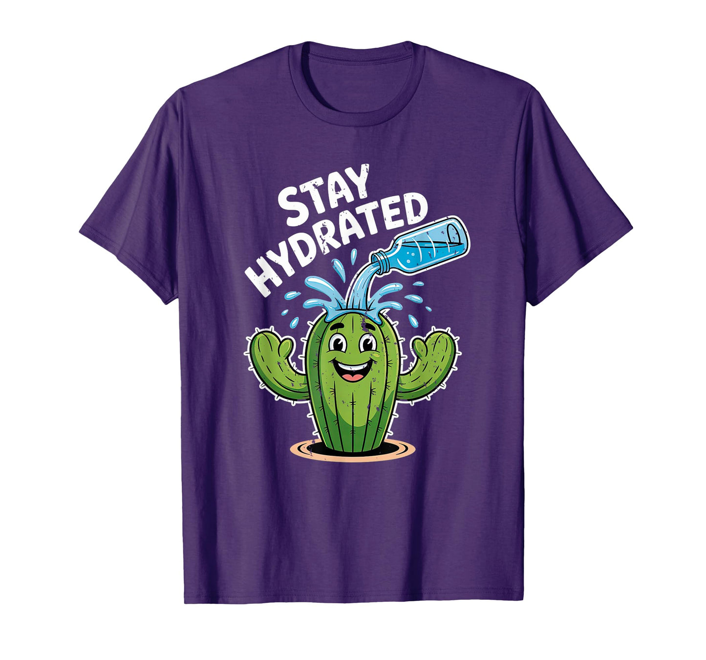 Stay Hydrated Funny Kawaii Cactus Water Reminder Cute Plant T-Shirt