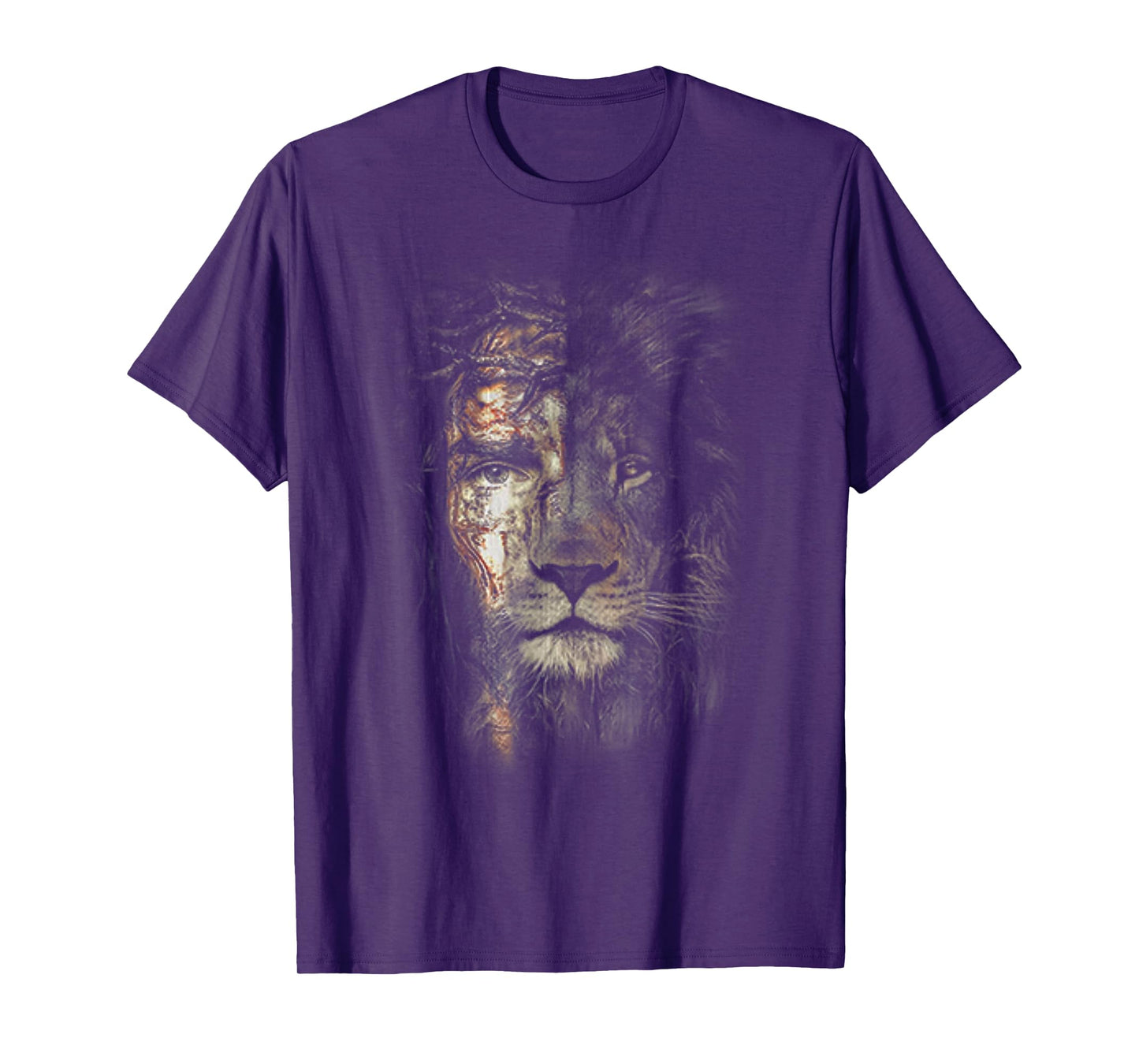 Jesus Lion Christian Cross Religion Lover T-Shirt