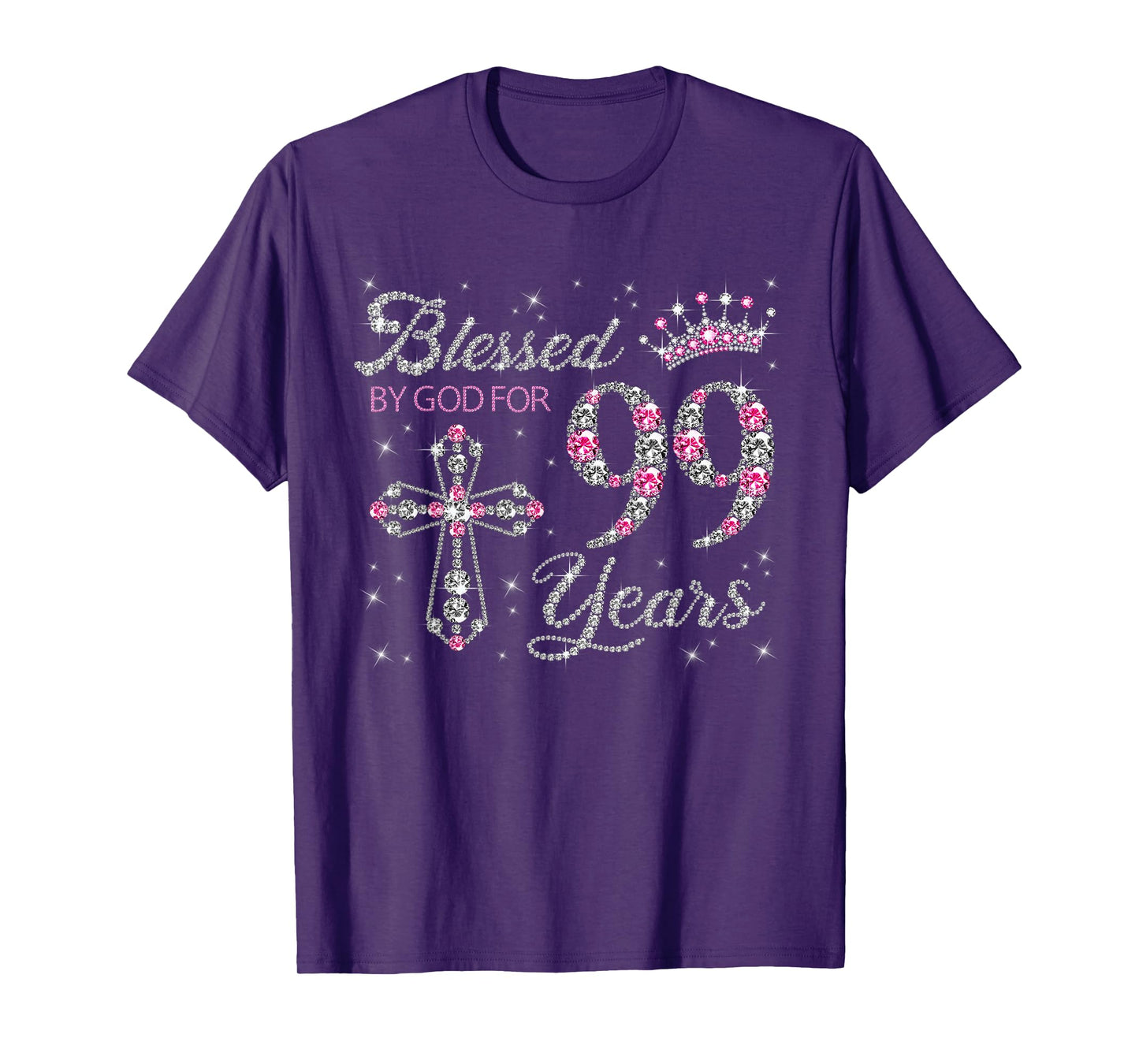 Blessed by God For 99 Years Old 99th Birthday Gift For Women T-Shirt