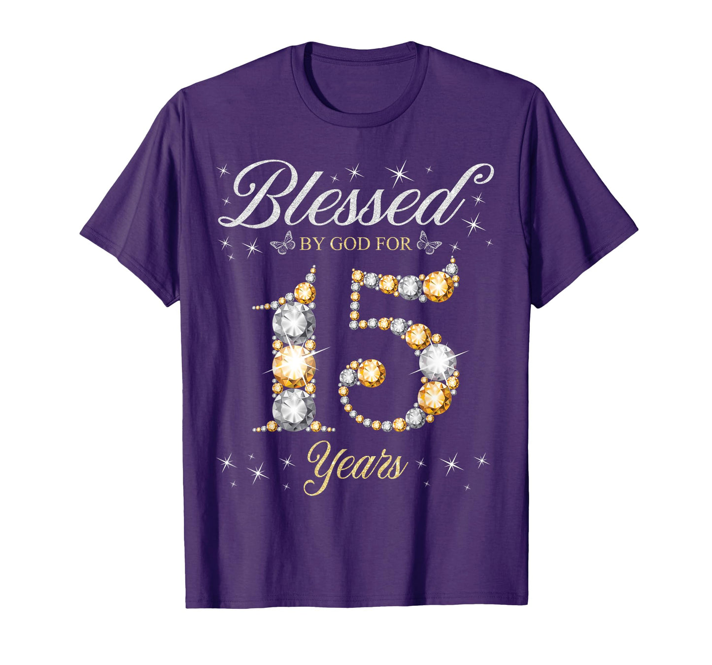 Blessed By God For 15 Years Old 15th Birthday Party T-Shirt