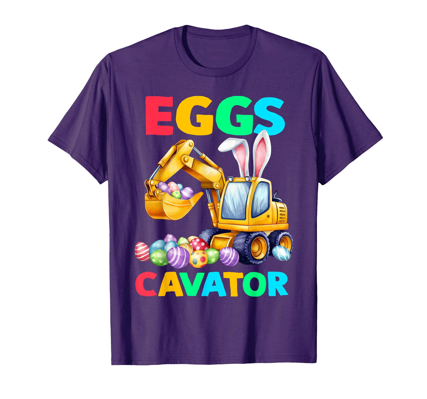 Eggs-Cavator Easter Bunny Eggs Excavator Boys Kids Toddlers T-Shirt