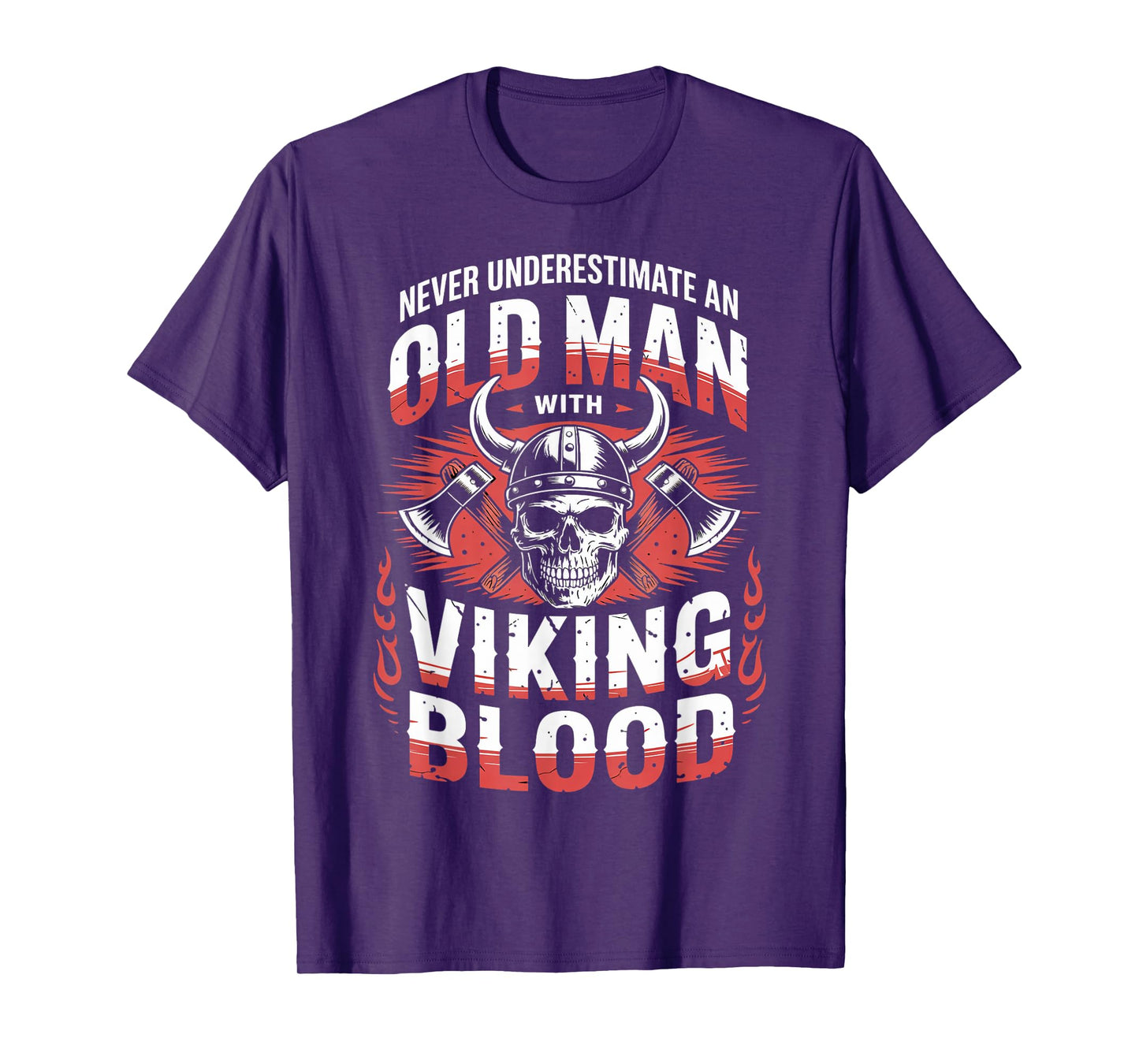 Old Man With Viking Norse Mythology Valhalla Warrior Viking T-Shirt