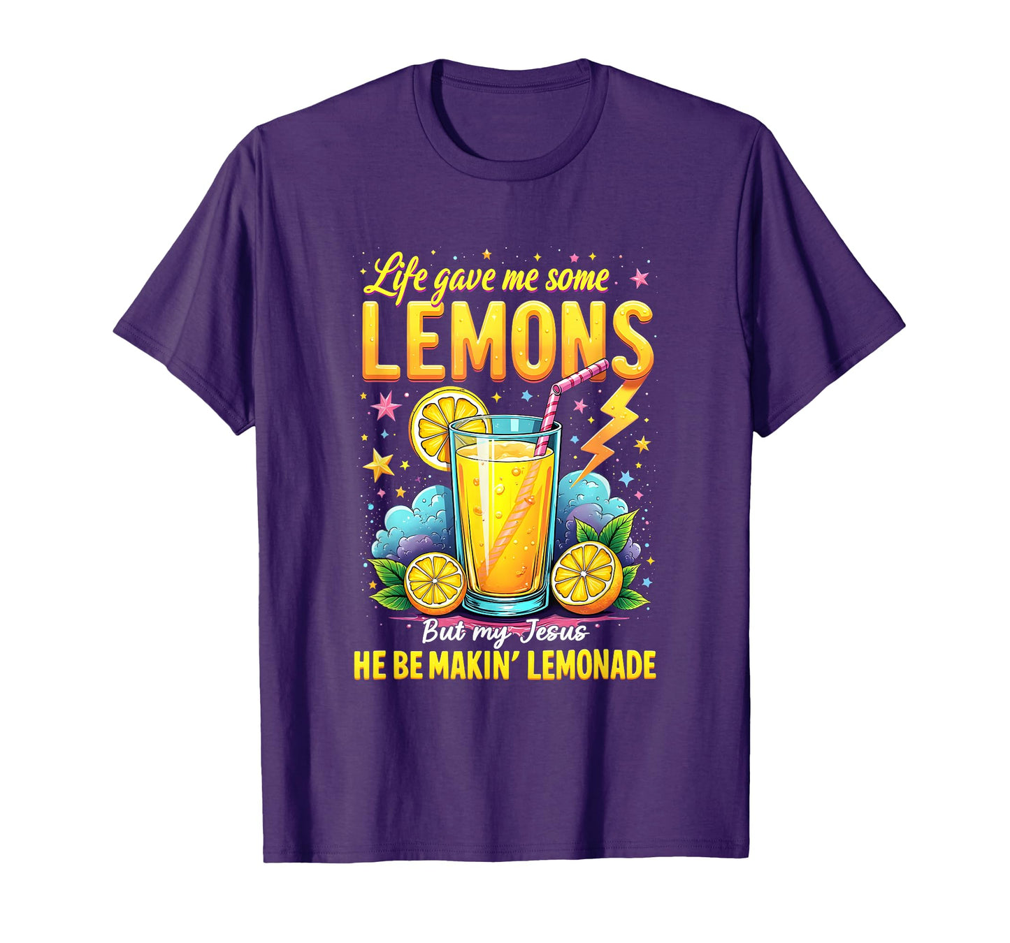 Jesus Making Lemonade Bible Life Gave Me Some Lemons T-Shirt