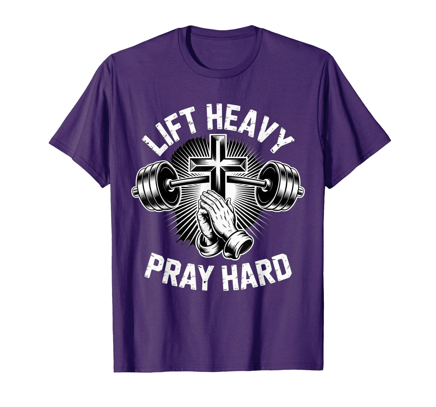 lift heavy pray hard with cross believers who train with T-Shirt