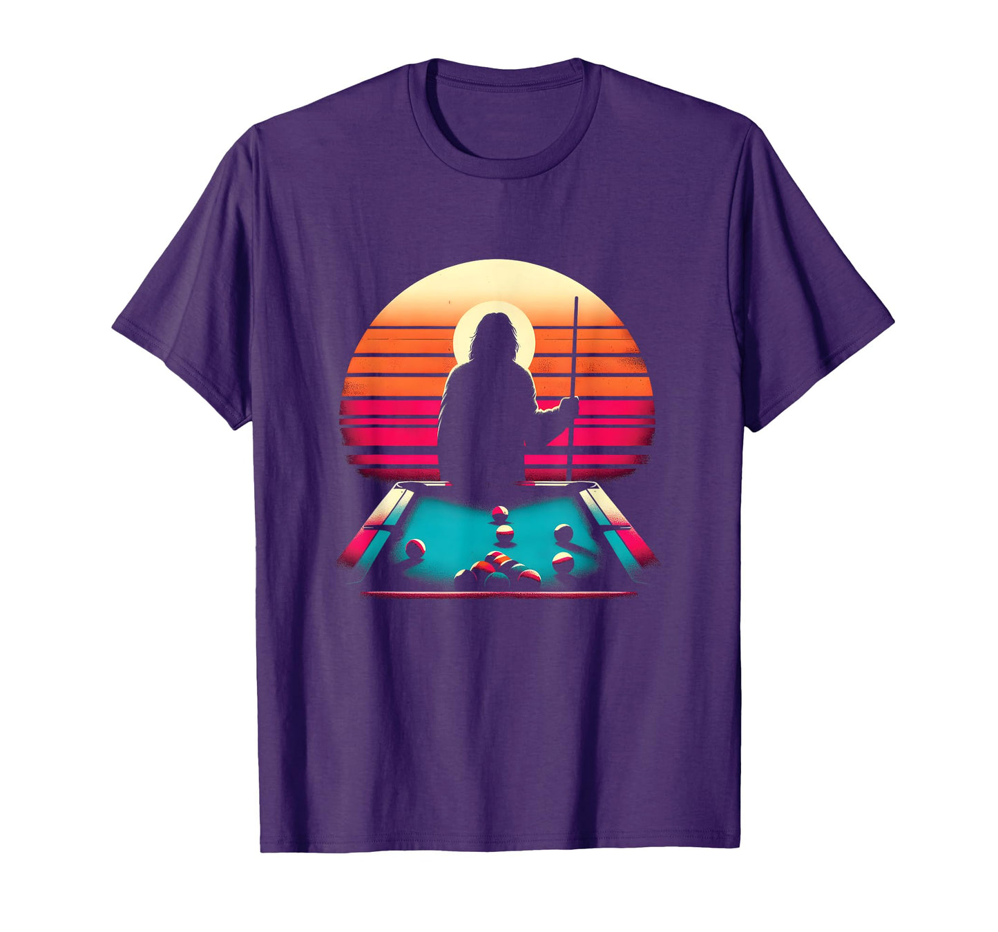 Jesus Playing Pool Billiard - Funny Christian Religious T-Shirt