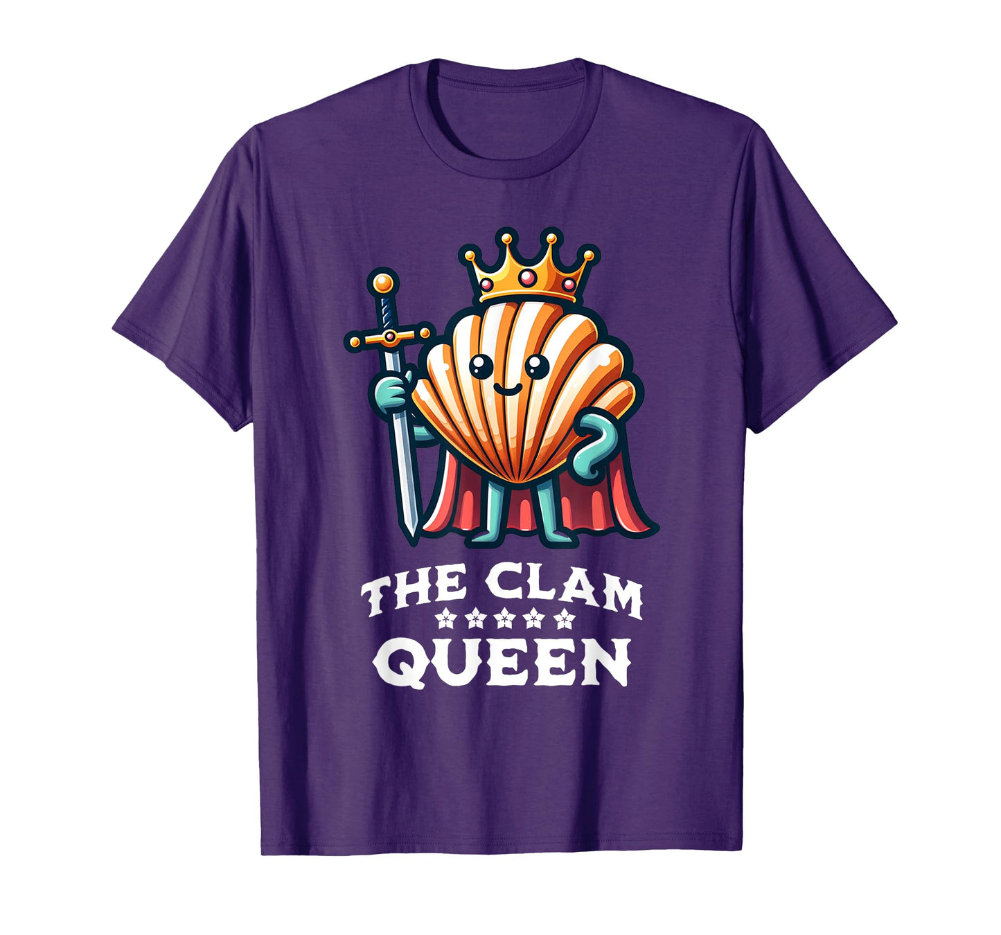 Clam Queen Funny Seafood Quote T-Shirt