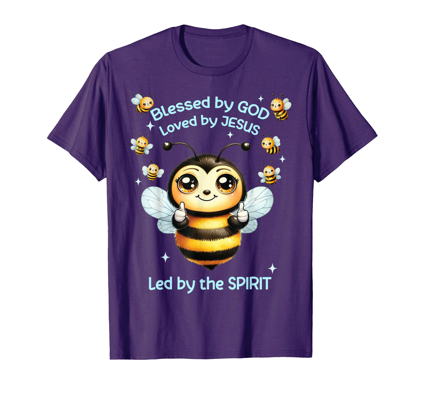 Christian Kids Blessed by God Loved by Jesus Bee Cute T-Shirt