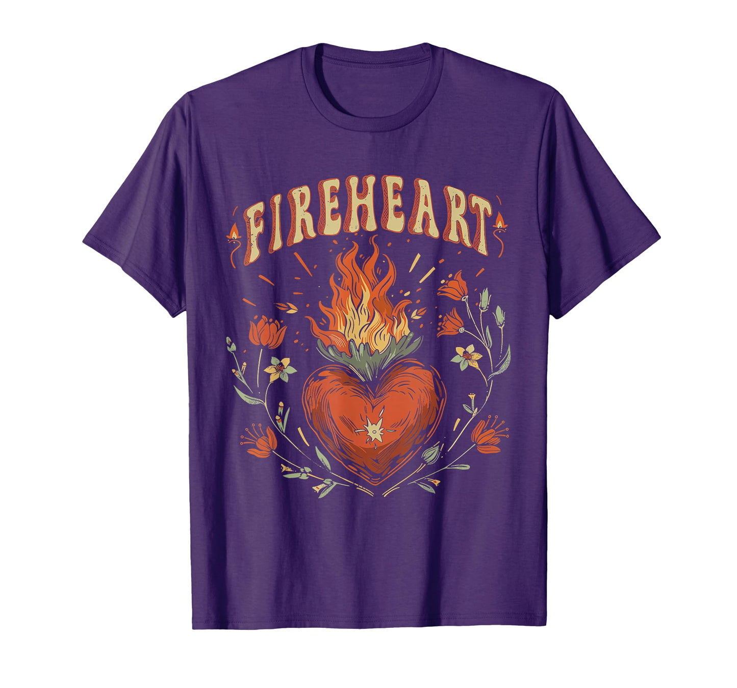 Vintage Fire-heart T-Shirt