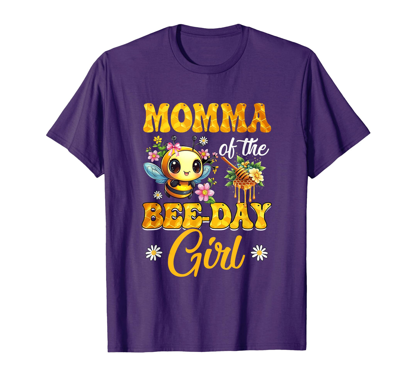 Momma Of The Birthday Girl Bee Family Birthday Party T-Shirt