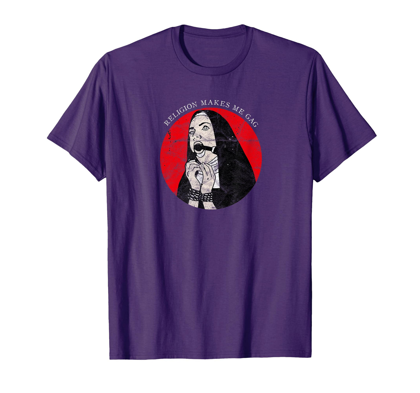Occult Gothic Grunge Antichrist Nun Satan Devil Black Witch T-Shirt