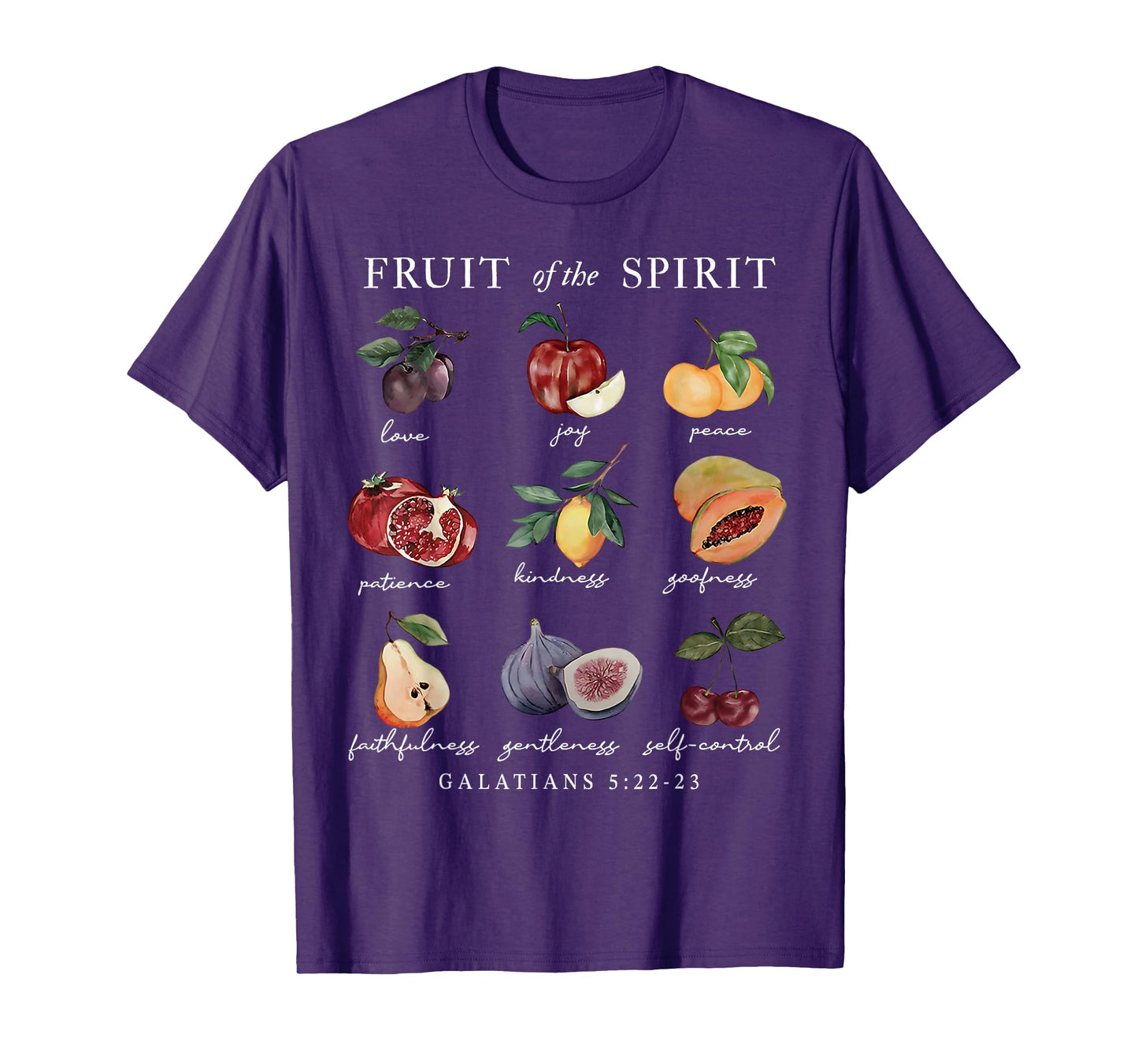 Fruits Of The Spirit Christian Bible Verse Galatians 5:22-23 T-Shirt
