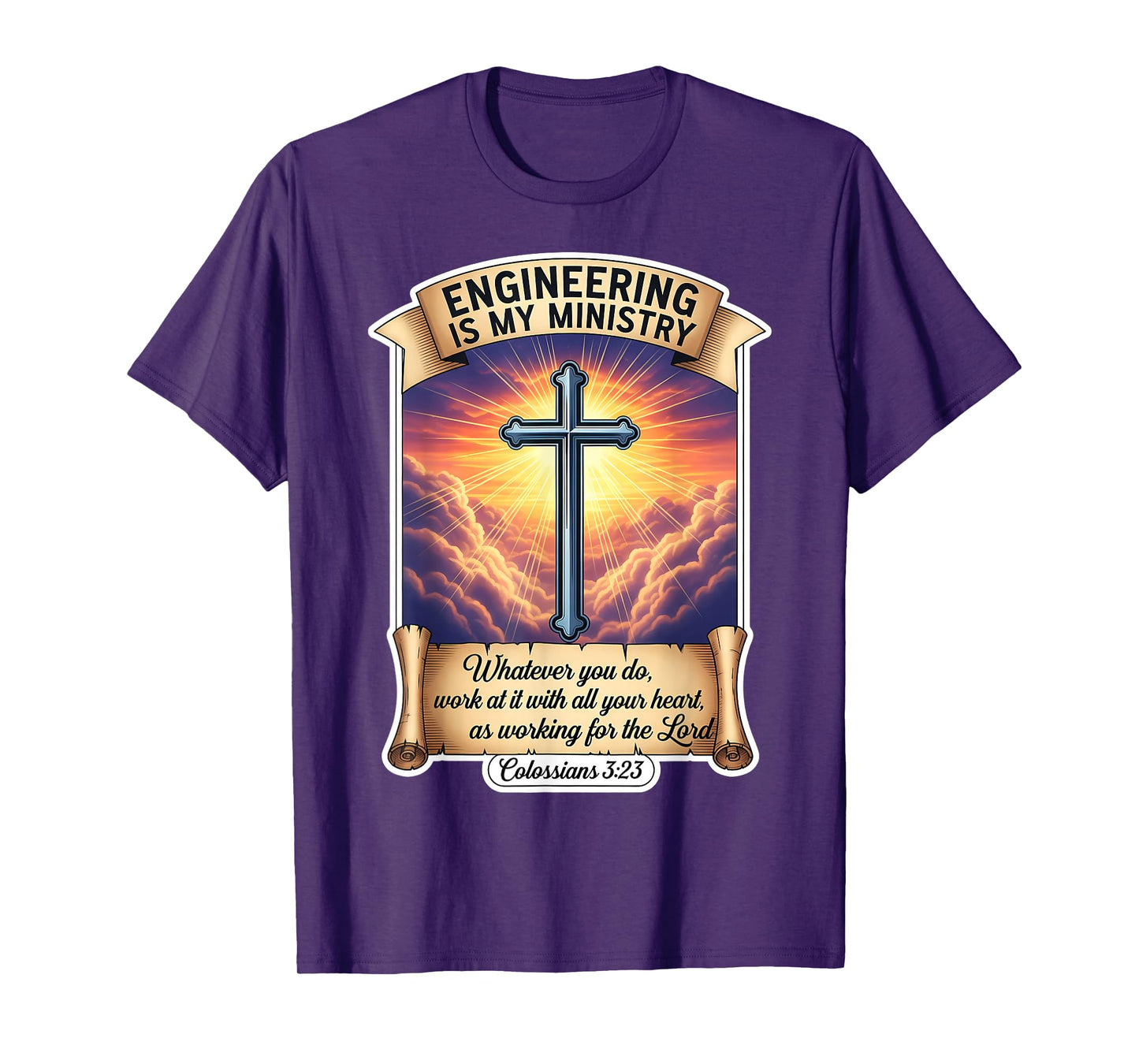 Christian Engineer Engineering is My Ministry Jesus Christ T-Shirt