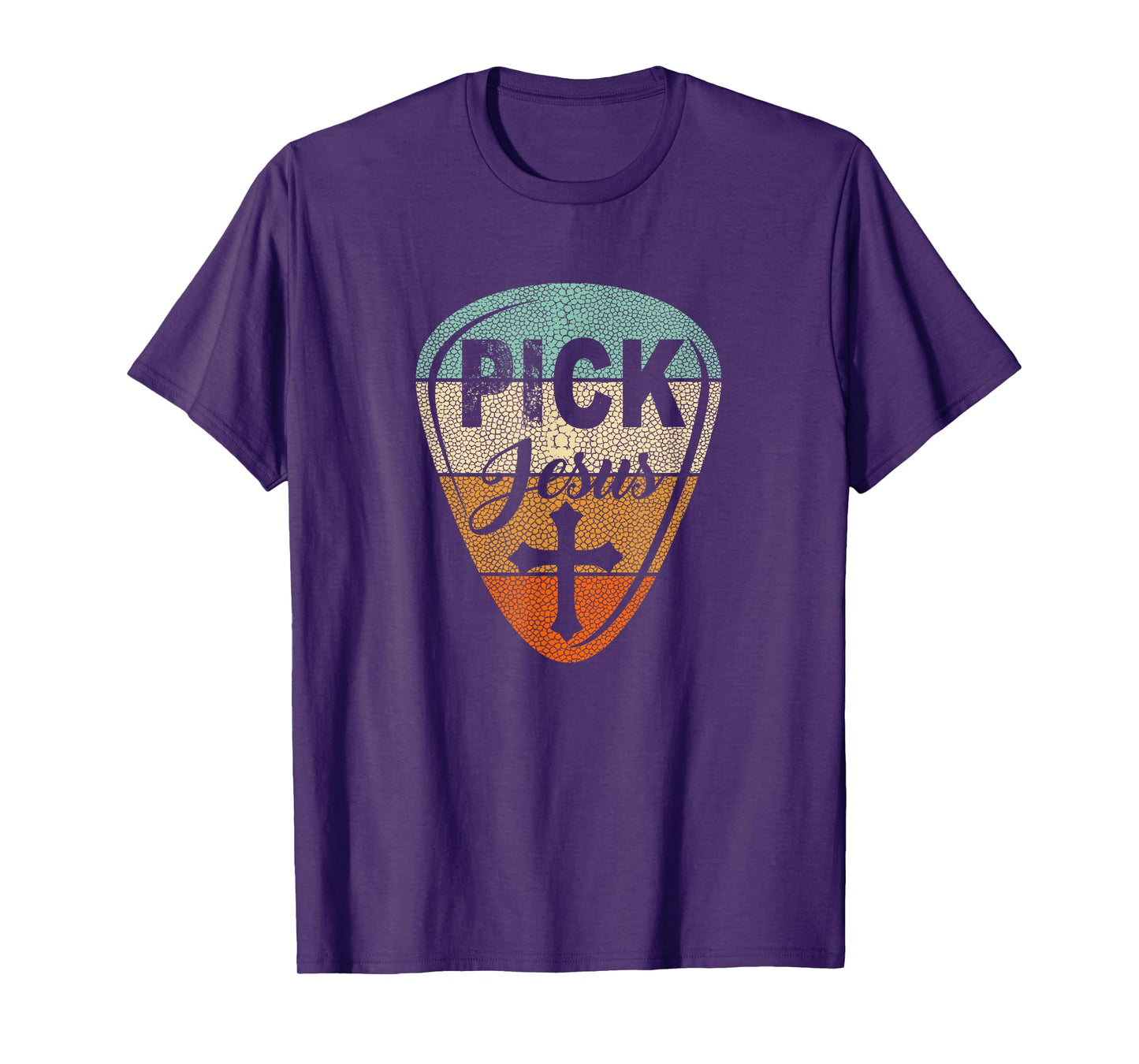Pick Jesus - Christian Music Pastor Guitar Tees Vintage Pick T-Shirt