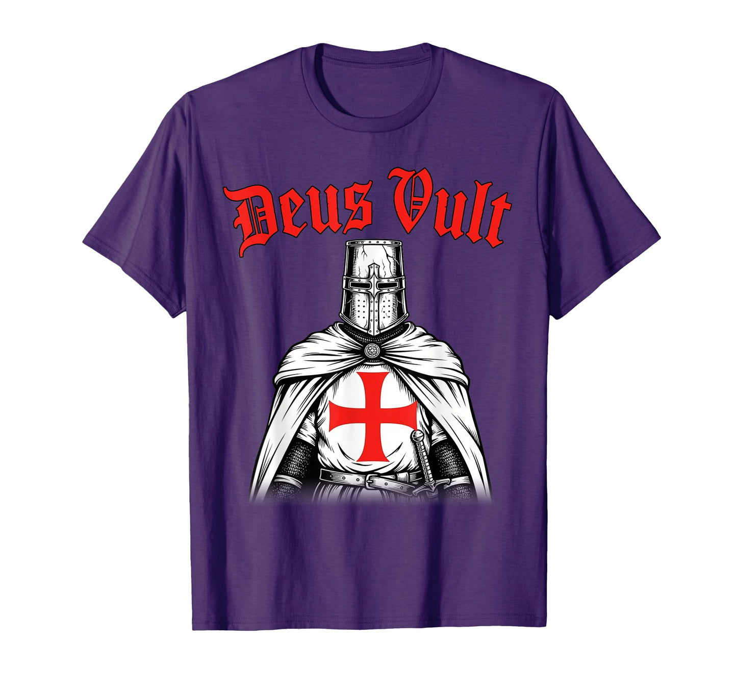 Knight Templar - Deus Vult - Vintage Crusader T-Shirt