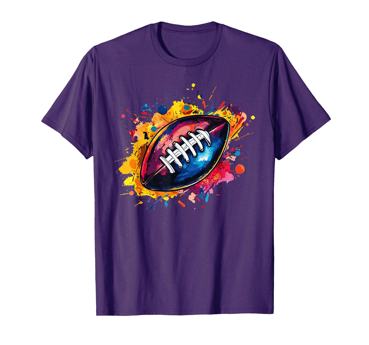 Football Designs. Unisex Football Graphic T-Shirt - Black, Small, Short Sleeve