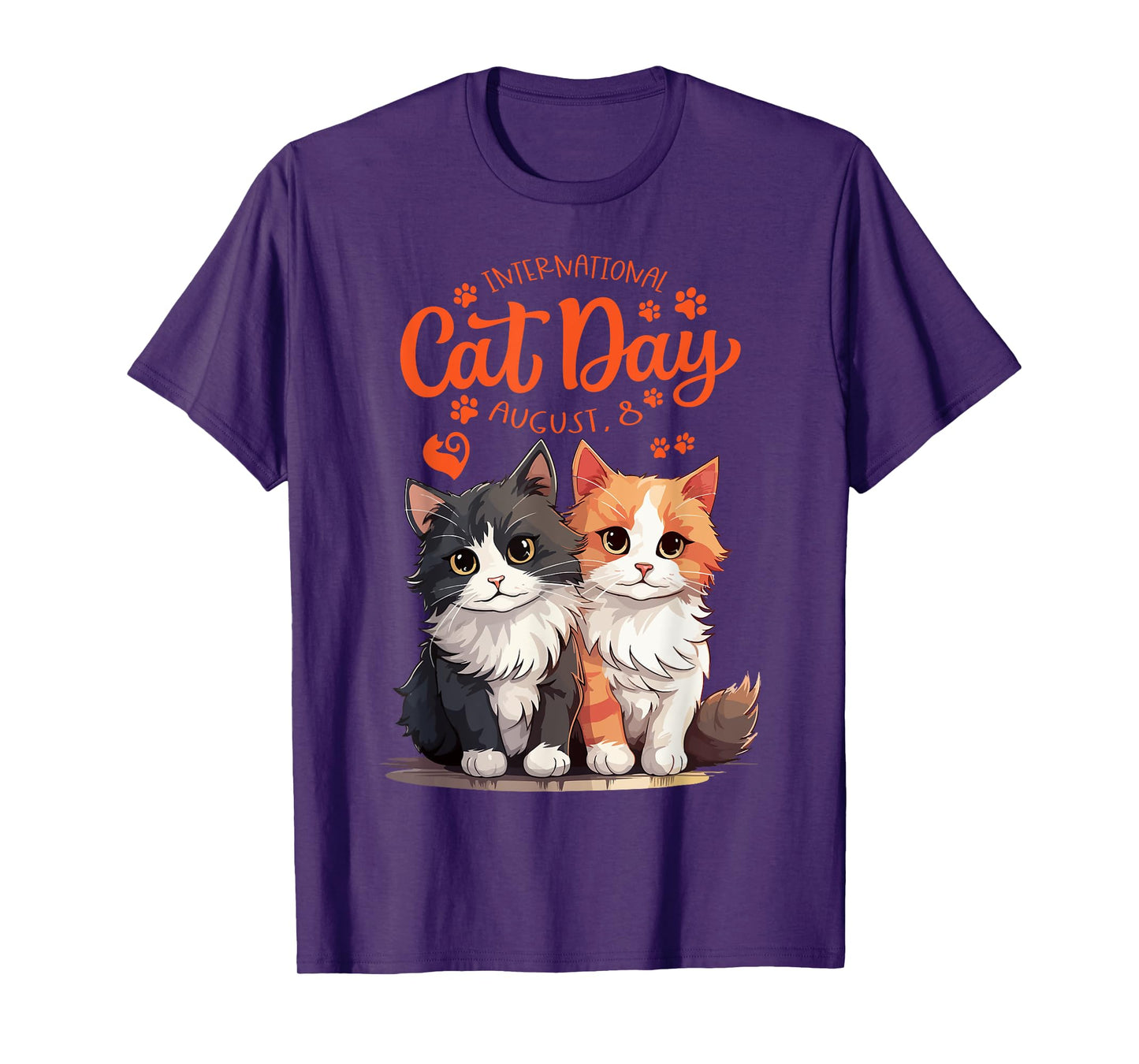 International Cat Day,August T Shirt Men Women T-Shirt