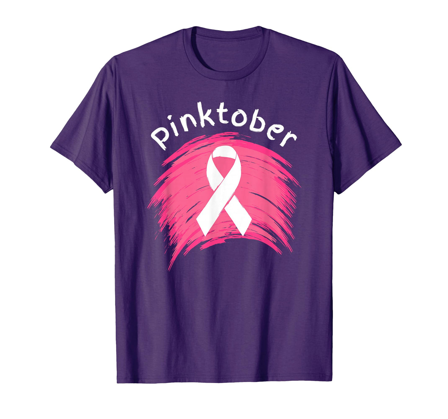 Pinktober Cute Pink October Breast Cancer Ribbon Distressed T-Shirt