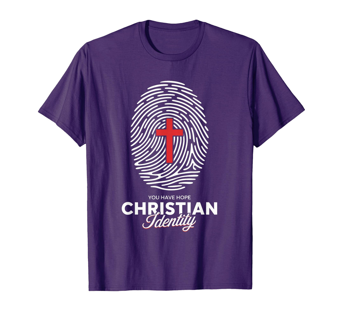 Fingerprint Cross Identity Christian Streetwear T-Shirt