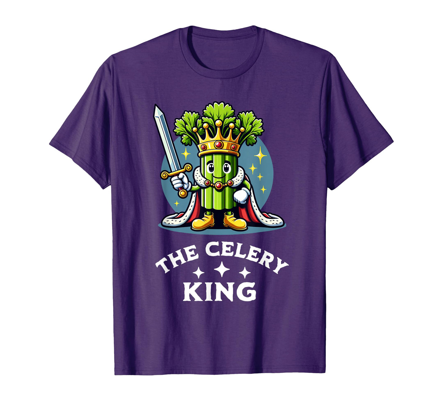 The Celery King Funny Vegan Vegetable Veggie Lover Quote T-Shirt