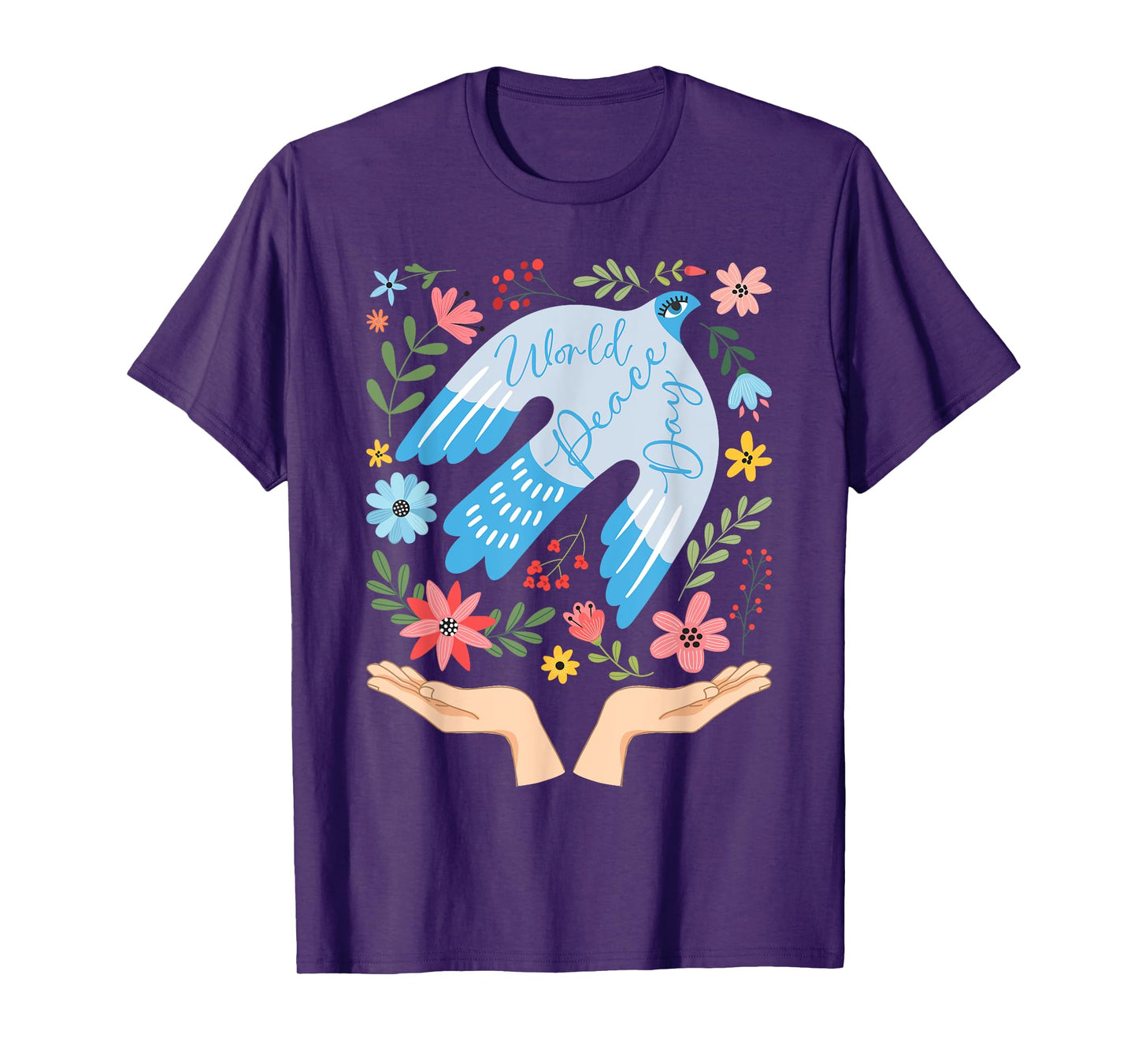 Groovy Peace Bird World Peace Day International Day of Peace T-Shirt