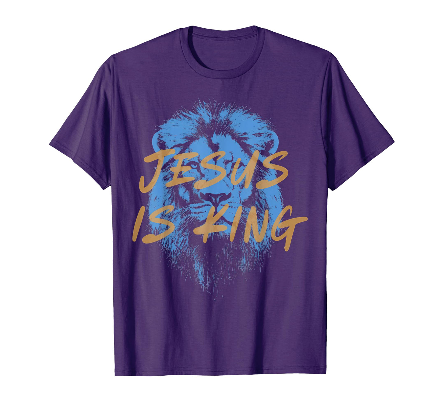 Jesus is King Christian Lion Bible Scripture Faith Religious T-Shirt
