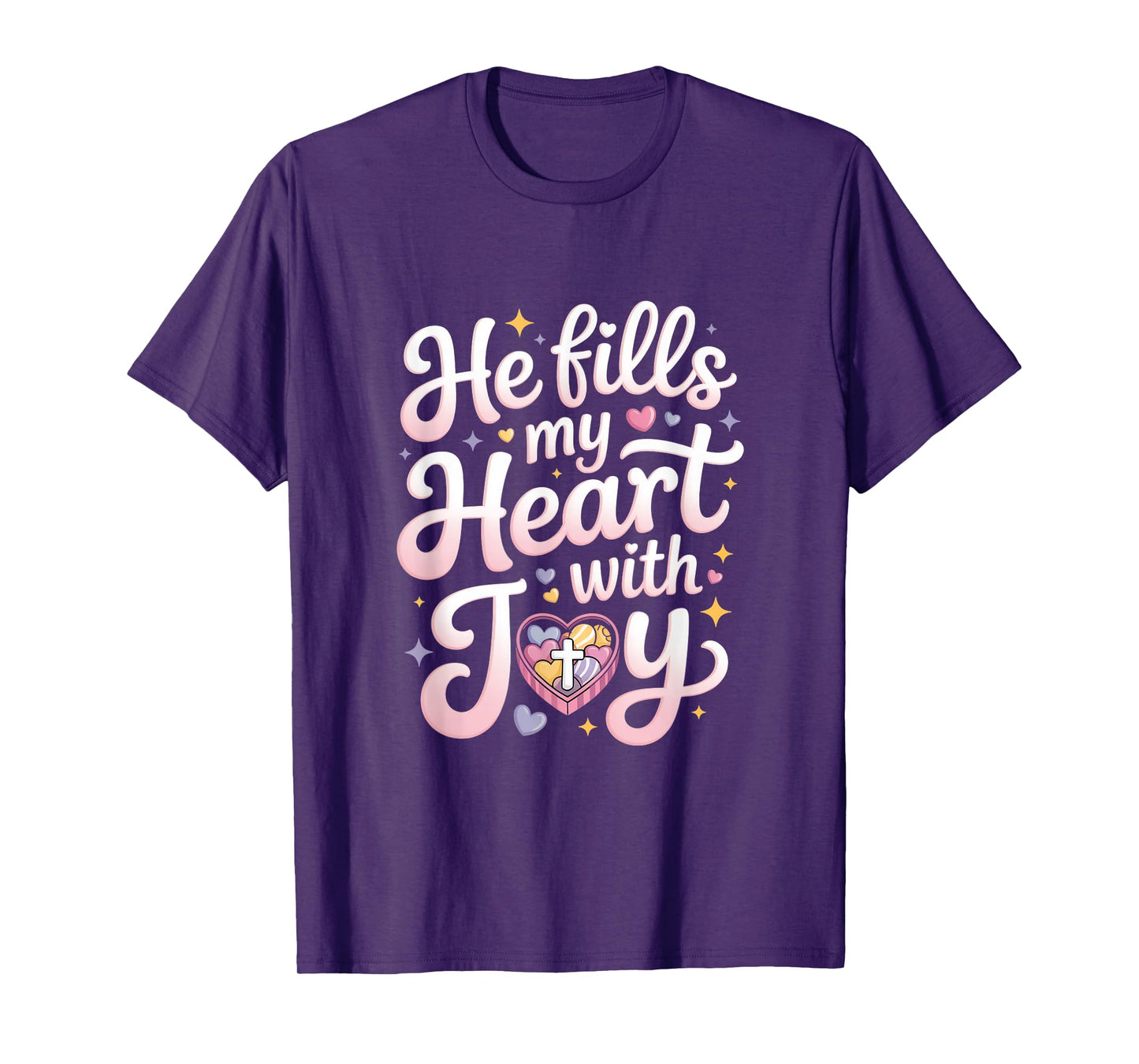 He Fills My Heart with Joy Christian Love T-Shirt