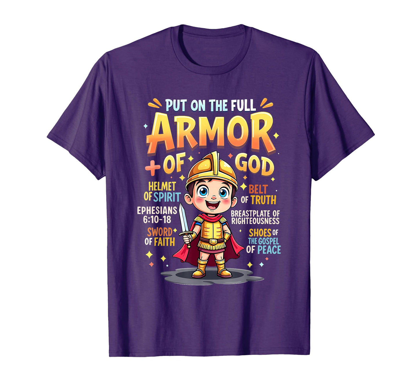 Boy Toddler Jesus Armor Of God Christian Cute Baby T-Shirt