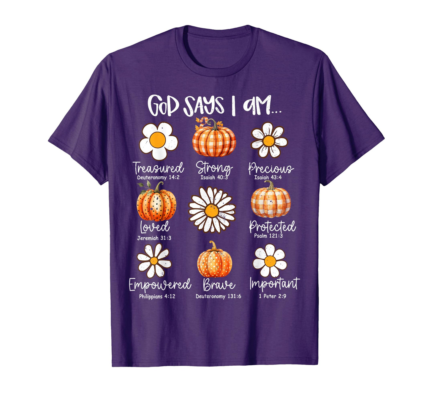 Gods Say I Am Christian Fall Thanksgiving Fall Season T-Shirt