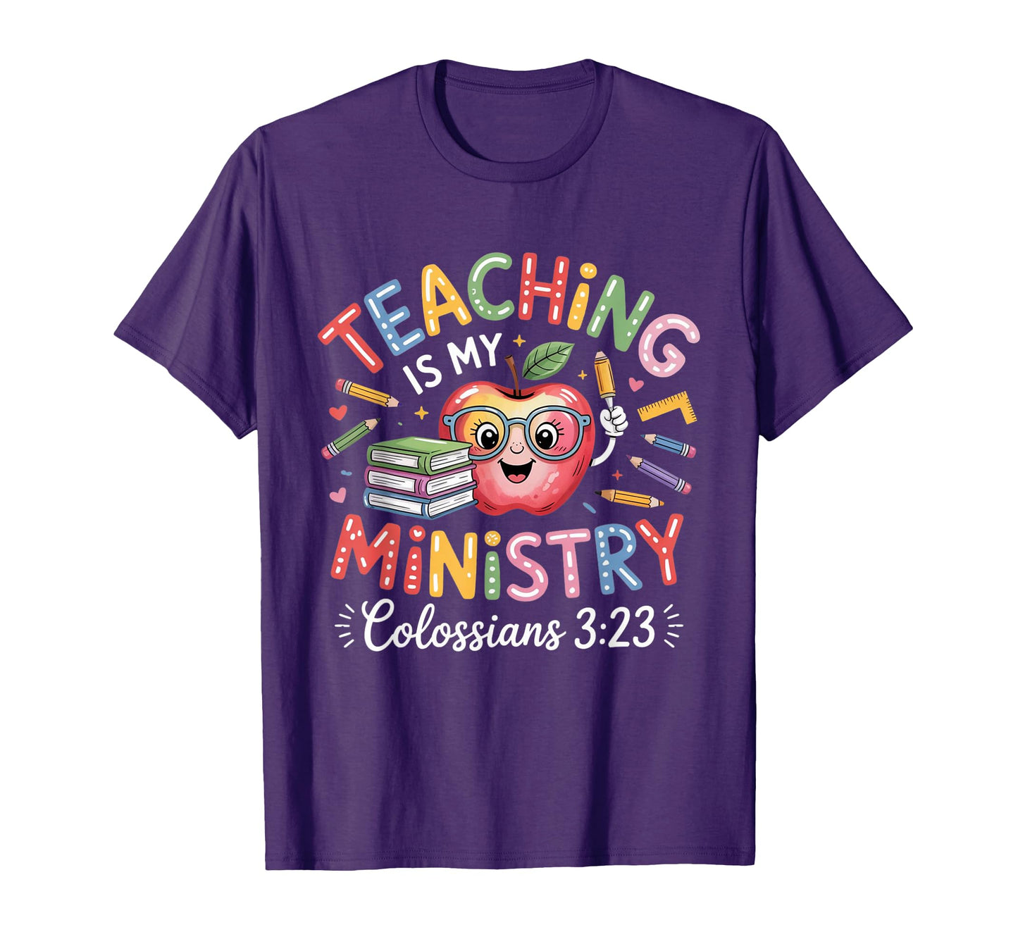 Teaching is My Ministry Christian Teacher Design T-Shirt