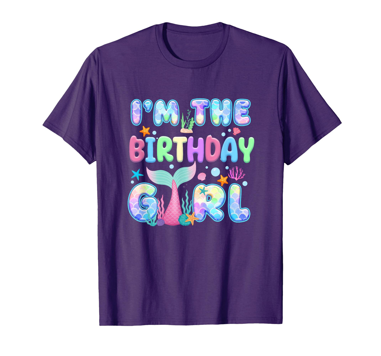 I'm The Birthday Mermaid Girl Family Matching Party T-Shirt