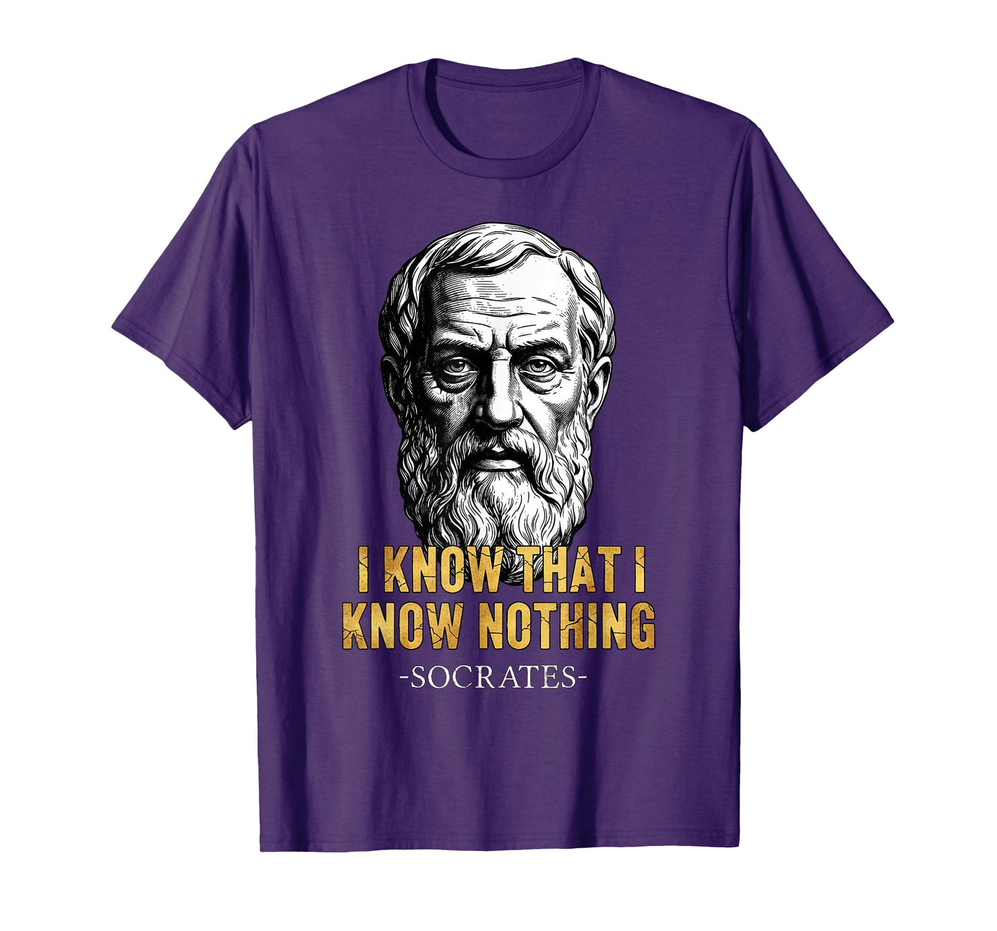 I Know That I Know Nothing Socrates Quote Philosophy T-Shirt