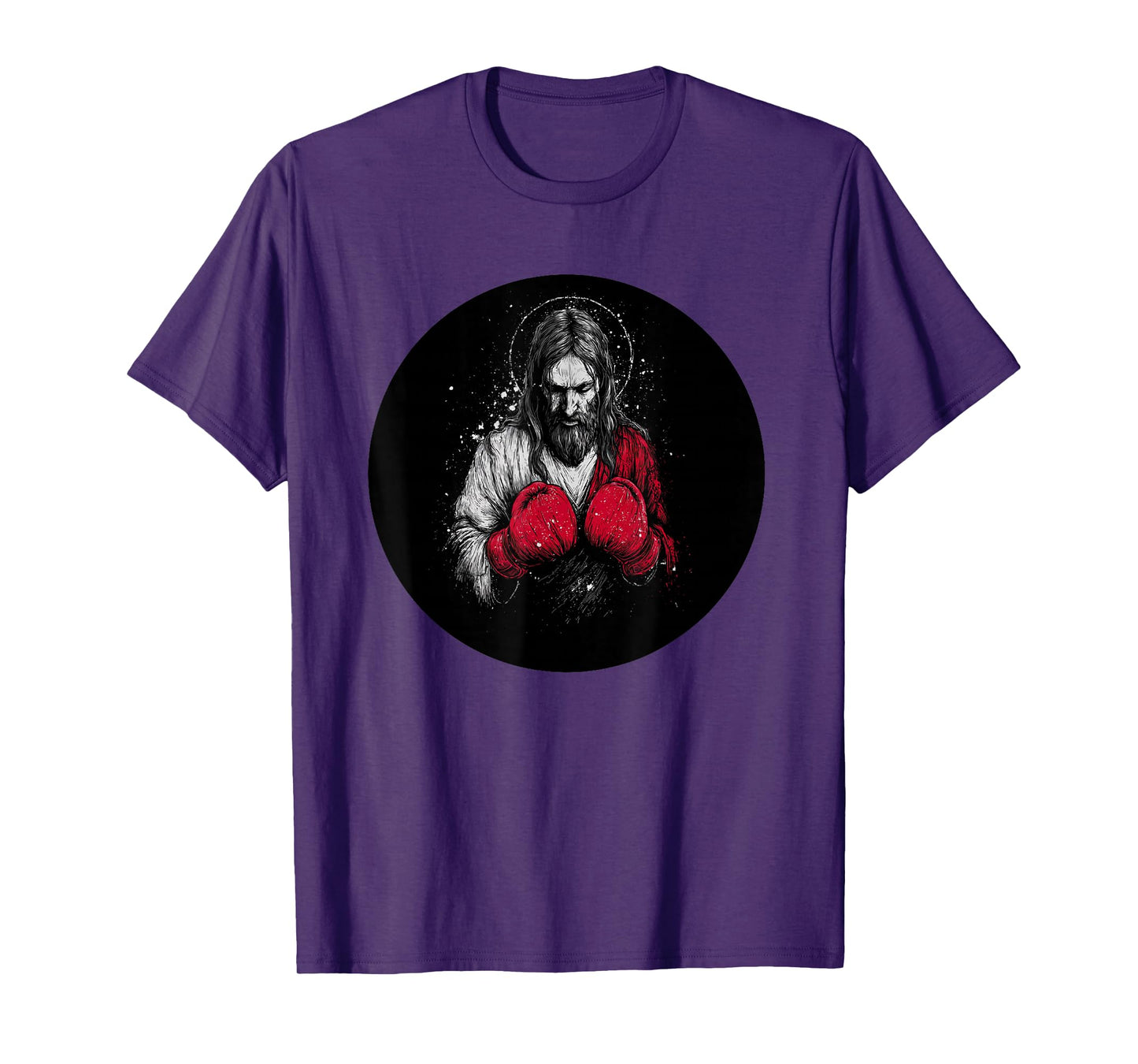 Jesus Christ in Punching Gloves for Sports Fans T-Shirt
