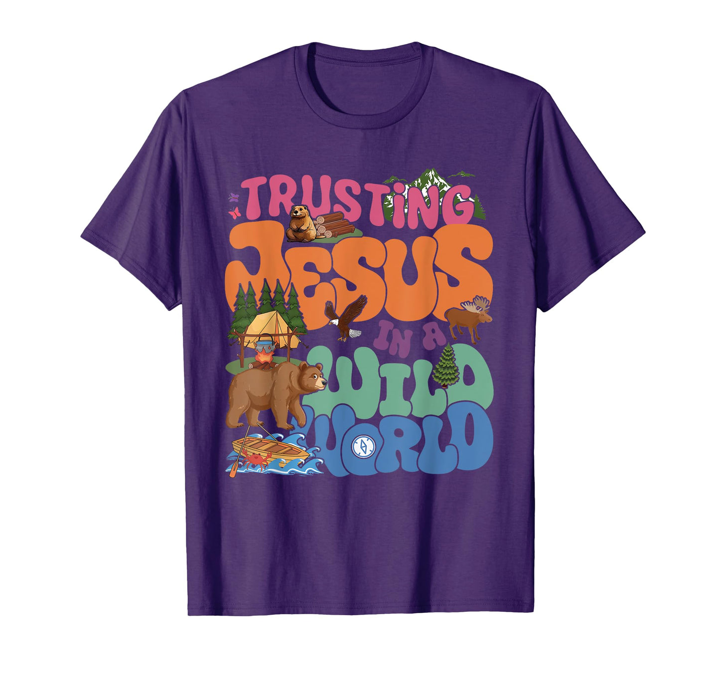 Trusting Jesus In A Wild World Summer Bear VBS 2025 T-Shirt