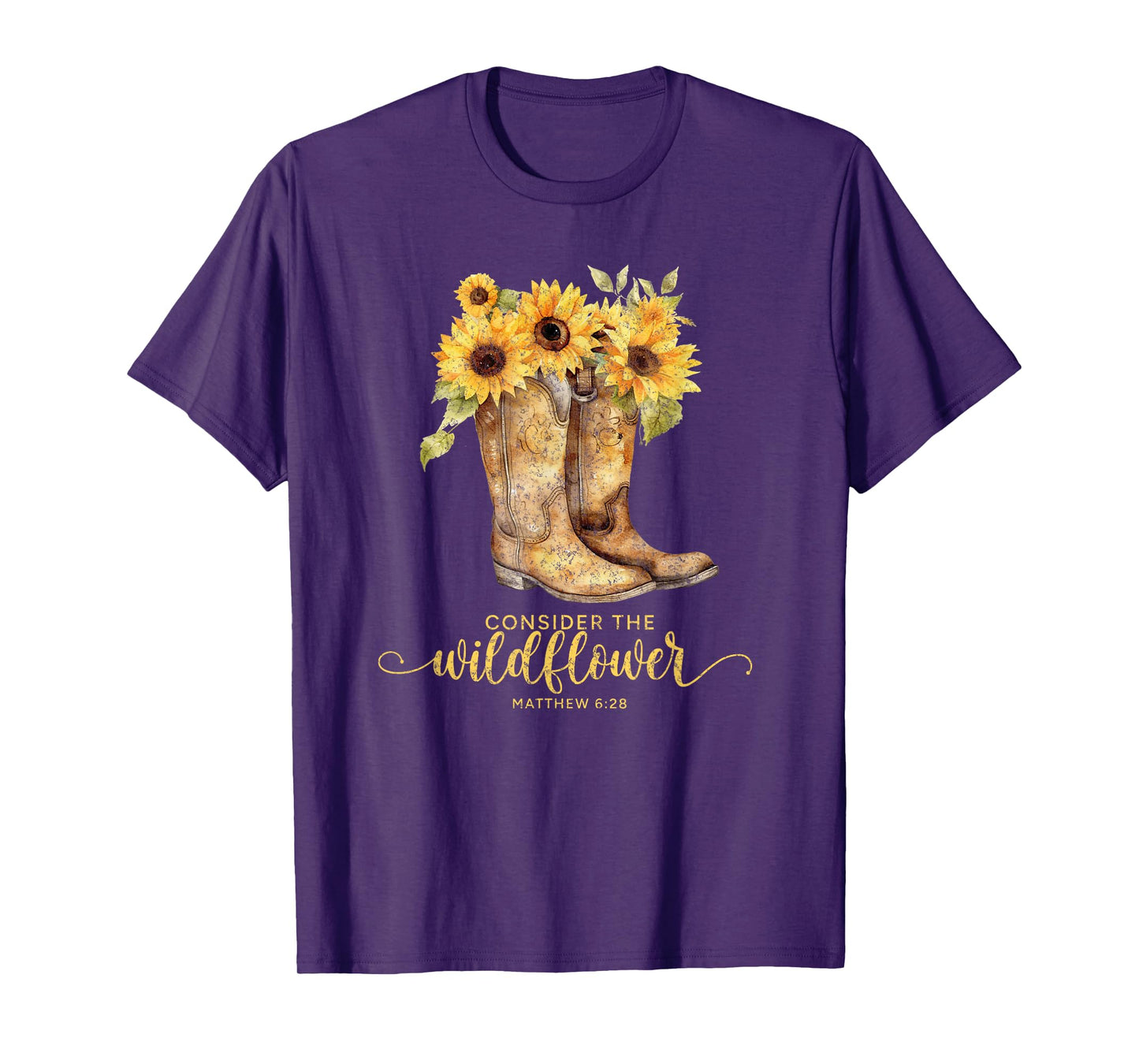Christian Cowgirl Western Cowboy Sunflower Boots For Women T-Shirt