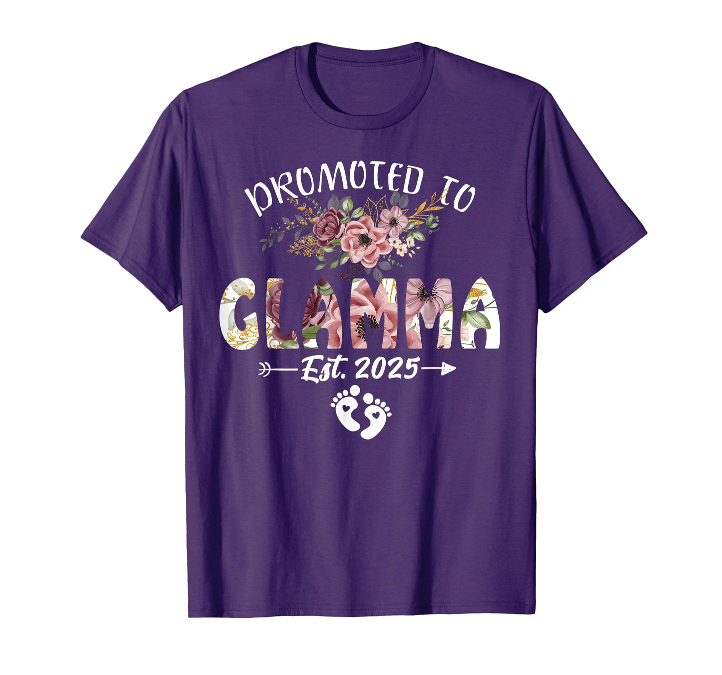 Promoted to Glamma Est 2025 Flower T-Shirt