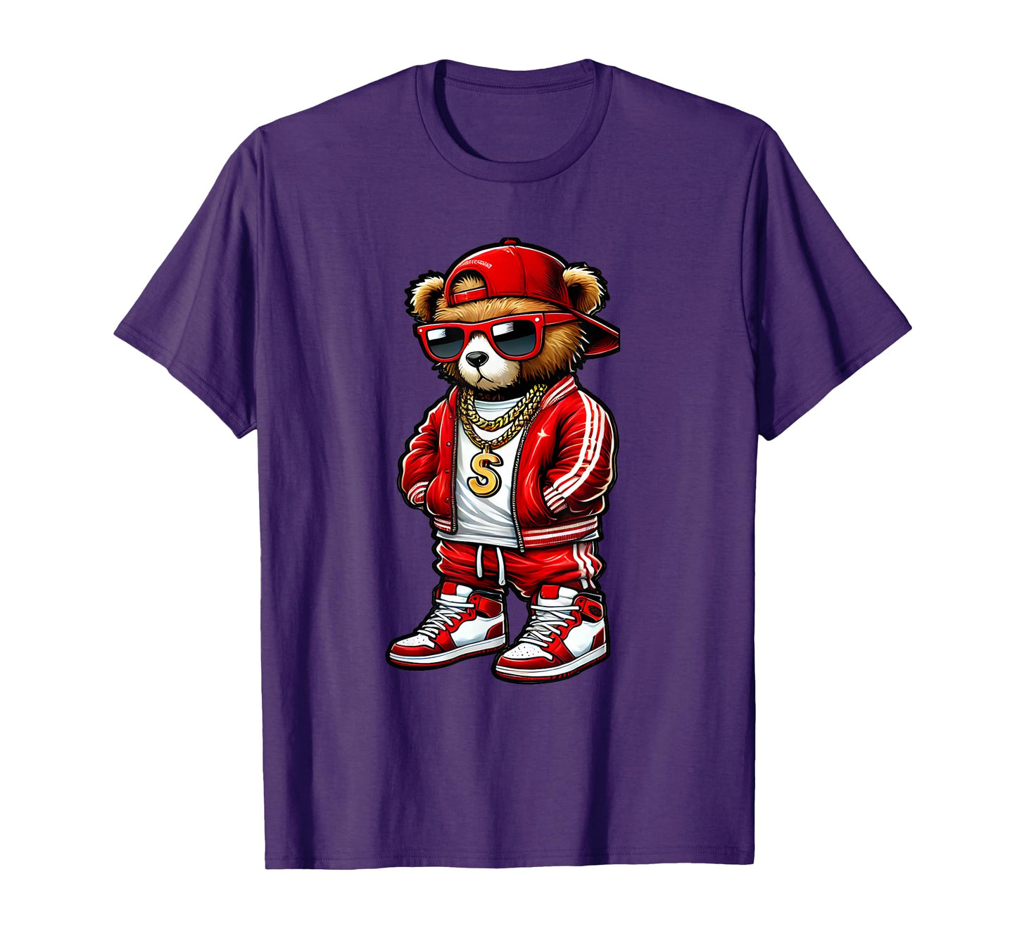 Funny Hip Hop Teddy Bear 90s Graffiti Art Rap Lover Gangsta T-Shirt