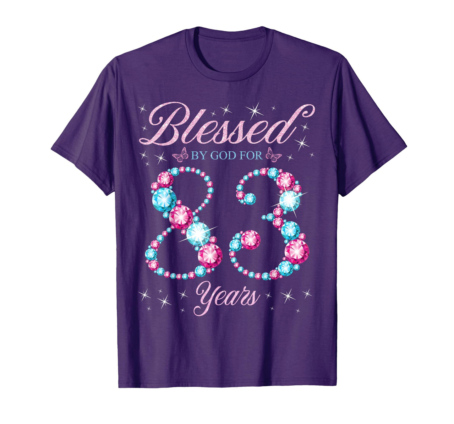 Blessed By God For 83 Years Old 83rd Birthday Woman Queen T-Shirt